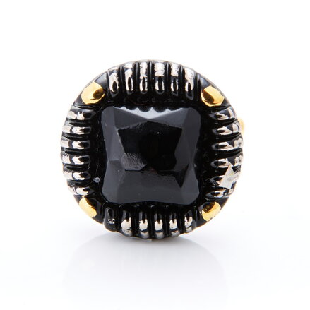 Black and gold cufflinks YABLOGLASS - Gold and silver