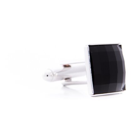 Černé manžetové knoflíčky se Swarovski® kameny - Black